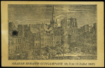 Carte postale du lancer de ballons du 10 juillet 1947 à Guinguamp avec mention manuscrite "trouvée à la Madeleine Nonancourt Eure". TB
