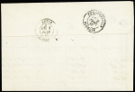 N°78 OBL CAD "Marseille bateau a vap" (1877) sur lettre pour Sétif (Algérie) avec cachet ovale noir "COMPie Valery frères & Fils - paquebots poste français Marseille". TB