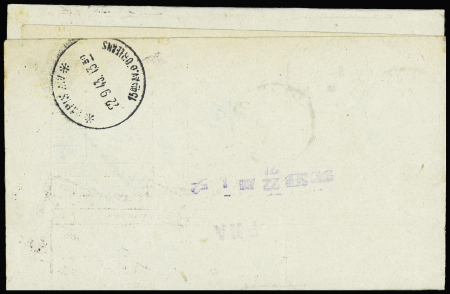 Formule pneu 2F + 2F Chaplain noir caisse d'épargne avec n°514 en complément OBL Montrouge (1943) (CHA R1). TB. Cote 375€