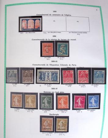 1849-2001, Collection de France principalement neuve