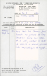 N°3g 20c noir sur fauve, bande de cinq (deux timbres