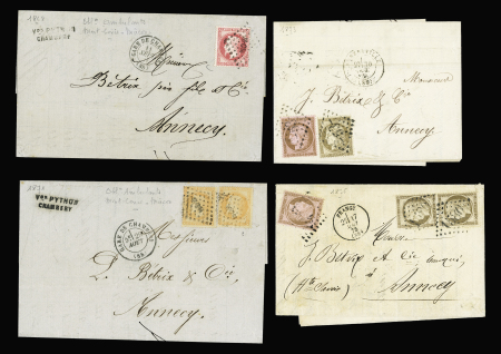 1868-1875, 7 lettres de Savoie/Haute-Savoie, surtout