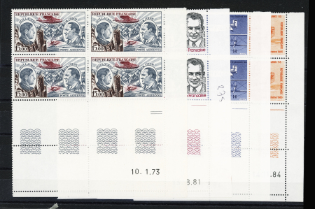 Blocs de 4 coins-datés: n°16/17, 30 (x2), 31 (x2),