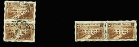 N°262g Type IIB+IIA se-tenant horizontalement, et n°262f