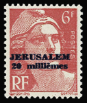 N°3 20m sur 6f rose carminé, plus idem surcharge déplacée
