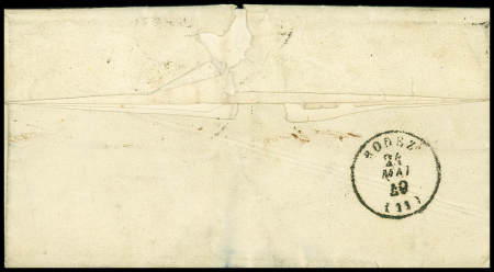 Cursive "11 Cornus" +dateur B 23 mai 1849 +T15 Millau