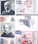 1954-1963, Collection de FDC et cartes maximum dont