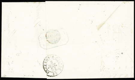 N°5 40c orange obl. PC 796 sur lettre de Chateauroux