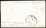 N°9a 10c bistre-brun, paire bien margée, obl. PC 2738