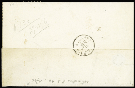 N°13A piquage SUSSE en paire obl. losange J sur lettre