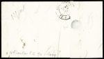 N°15 25c bleu obl. étoile sur lettre de Paris 27.06.1854,