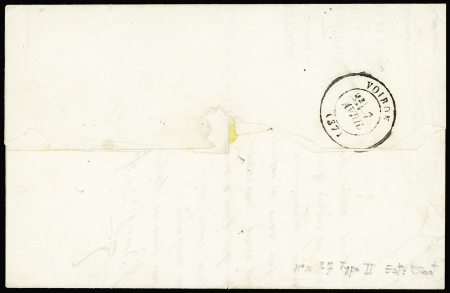 N°27B (x5) obl. GC 5005 sur lettre d'Alger 4.04.1871