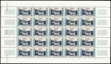 N°33 1000f Provence, en feuille de 25 avec coin-daté