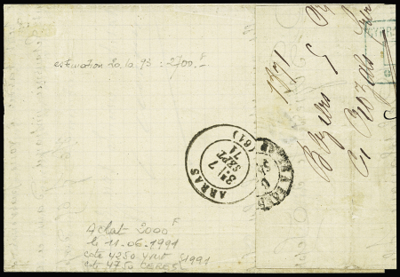 N°42B 5c vert-jaune +n°37 obl. PC du GC 472 sur lettre