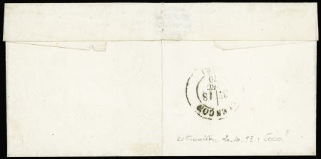 N°44Aa 20c bleu foncé obl. GC 691 sur lettre de Caen