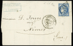 N°46B 20c bleu : sélection de 4 lettres dont bleu foncé