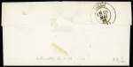 N°46B 20c bleu : sélection de 3 lettres dont deux exemplaires