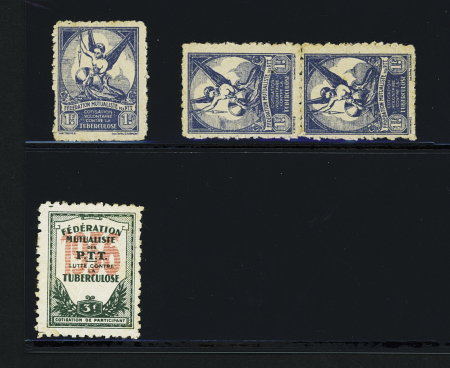 TIMBRES DE BIENFAISANCE DES PTT : Lot avec n°5 (paire