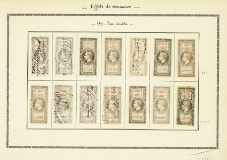 EFFETS DE COMMERCE Série n°51 à 75 sur anciennes pages
