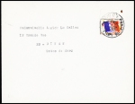 1970 Deux plis avec timbre FM Drapeau pré-surchargé