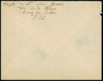 N°514 + 546 + 548 OBL Bruay en Artois Pas de Calais (7.4.44) sur lettre pour le maréchal Pétain avec griffe de recommandation de fortune. TB