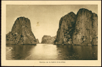 Carte postale en franchise de la baie d'Along avec CAD hex "Croiseur Suffren" (2.9.1939 - veille de la déclaration de guerre à l'Allemagne