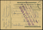 CPFM "Kriegsgefangenenpost" d'Angers pour l'Allemagne (mars 1941) avec griffe violette sur 6 lignes "service postal des prisonniers de guerre - Paris