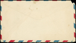 Entier postal aérogramme 6 cents orange USA avec surcharge RF type 4 de Bizerte OBL CAD "poste navale" (1.2.45) provenance croiseur léger Le Terrible.