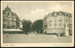Carte postale en franchise avec OBL mec "Dijon Cote d'Or" (9.10.44) + cachet violet à croix de Lorraine "FFI bataillon des Cévennes - PC - le vaguemestre"