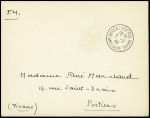 Lettre en franchise avec CAD "Bureau central naval amirauté" (2.2.1940 - Maintenon Eure et Loir). TB