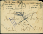 Lettre en franchise de Lyon-Gare (13.6.1940) adressée à un soldat de l'expédition de Narvik (SP 17633) avec griffe "le destinataire n'a pu être atteint à l'adresse indiquée"