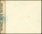 Hongrie n°458 OBL Budapest (sept 1939) sur lettre pour un sujet allemand interné avec censure WE 382 et petit cachet rect noir "CRE Fort Carré Antibes"
