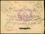 Lettre en franchise avec CAD "Aniane Hérault" (17.7.40) + cachet violet "Centres de recrutement de l'armée belge censure militaire Toulouse". TB