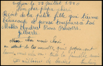 CPFM adressée à un soldat français prisonnier à Vesoul (29.7.40) avec griffe violette "Gepruft". TB