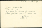 Carte avis de capture de fortune d'un prisonnier à Saint-Dié (1 aout 1940) avec cachet rouge avec aigle "Wehrmacht dienstpost". TB