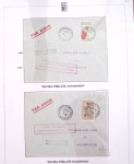 Ensemble de 69 premiers vols et lettres par avion sur les liaisons postales aériennes de Madagascar (1935 - 1947) avec les vols intérieurs