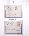 Ensemble de 69 premiers vols et lettres par avion sur les liaisons postales aériennes de Madagascar (1935 - 1947) avec les vols intérieurs