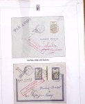 Ensemble de 69 premiers vols et lettres par avion sur les liaisons postales aériennes de Madagascar (1935 - 1947) avec les vols intérieurs