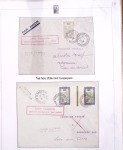 Ensemble de 69 premiers vols et lettres par avion sur les liaisons postales aériennes de Madagascar (1935 - 1947) avec les vols intérieurs