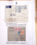 Ensemble de 69 premiers vols et lettres par avion sur les liaisons postales aériennes de Madagascar (1935 - 1947) avec les vols intérieurs