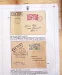 Ensemble de 69 premiers vols et lettres par avion sur les liaisons postales aériennes de Madagascar (1935 - 1947) avec les vols intérieurs