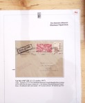 Ensemble de 69 premiers vols et lettres par avion sur les liaisons postales aériennes de Madagascar (1935 - 1947) avec les vols intérieurs