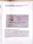 Collection de 82 plis dans un classeur de bureau blanc avec descriptions : "Dix-huit ans de liaisons postales aériennes avec Madagascar (1929 - 1946)"