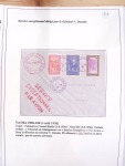 Collection de 82 plis dans un classeur de bureau blanc avec descriptions : "Dix-huit ans de liaisons postales aériennes avec Madagascar (1929 - 1946)"
