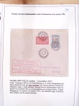 Collection de 82 plis dans un classeur de bureau blanc avec descriptions : "Dix-huit ans de liaisons postales aériennes avec Madagascar (1929 - 1946)"