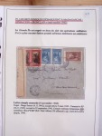 Collection de 82 plis dans un classeur de bureau blanc avec descriptions : "Dix-huit ans de liaisons postales aériennes avec Madagascar (1929 - 1946)"