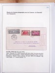 Collection de 82 plis dans un classeur de bureau blanc avec descriptions : "Dix-huit ans de liaisons postales aériennes avec Madagascar (1929 - 1946)"