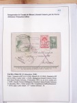 Collection de 82 plis dans un classeur de bureau blanc avec descriptions : "Dix-huit ans de liaisons postales aériennes avec Madagascar (1929 - 1946)"