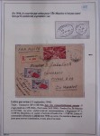 Collection de 82 plis dans un classeur de bureau blanc avec descriptions : "Dix-huit ans de liaisons postales aériennes avec Madagascar (1929 - 1946)"