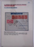 Collection de 82 plis dans un classeur de bureau blanc avec descriptions : "Dix-huit ans de liaisons postales aériennes avec Madagascar (1929 - 1946)"